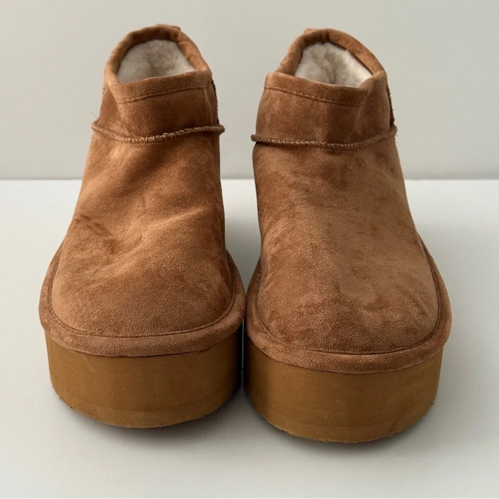 Madden Girl Embrace Platform Booties Tan